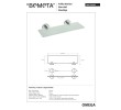 Bemeta OMEGA Półka szklana 300 mm 104122042