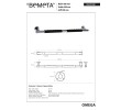 Bemeta OMEGA Uchwyt 600 mm czarna guma 104507681