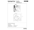 Bemeta Piktogram błyszczący- toalety dla osób niepełnosprawnych 111022022