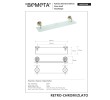 Bemeta RETRO gold/chrome Półka szklana 144202248