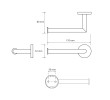 Rysunek techniczny uchwytu prostego Bemeta Circum 168212032L z wymiarami 52x170x80 mm