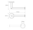 Rysunek techniczny uchwytu prostego Bemeta Circum 168212032 z wymiarami 52x170x80 mm