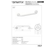 Bemeta HELP Uchwyt 500 mm biały z osłoną i gumką 301100503