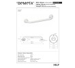 Bemeta HELP Uchwyt 1200 mm biały z osłoną i gumką 301101203