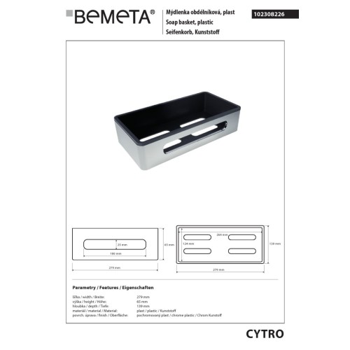 Bemeta CYTRO mydelniczka z tworzywa 102308226