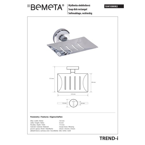 Bemeta TREND-I Mydelniczka 104108082