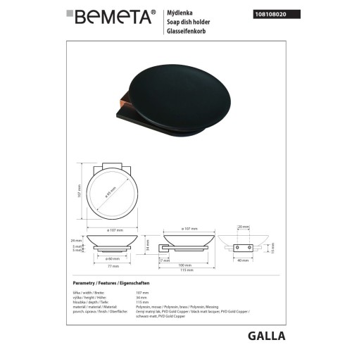 Bemeta GALLA Mydelniczka 108108020