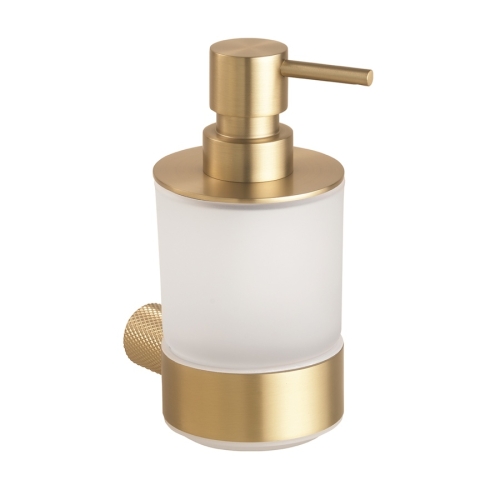 Dozownik Bemeta Auria 200 ml złoto matowe PVD szkło mleczne