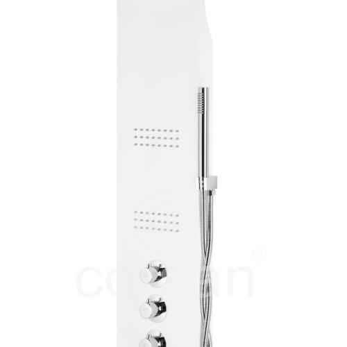 Corsan Akoja A-025M Panel prysznicowy mieszaczowy biały RAL9010