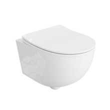 Miska WC wisząca BRAVA z białą deską slim