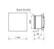 Wentylator łazienkowy MMotors 0702 90m³/h 16W panel PVC biały połysk