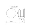 Wentylator łazienkowy MMotors 72091/2294 169m³/h 19W szklany panel czarny mat timer