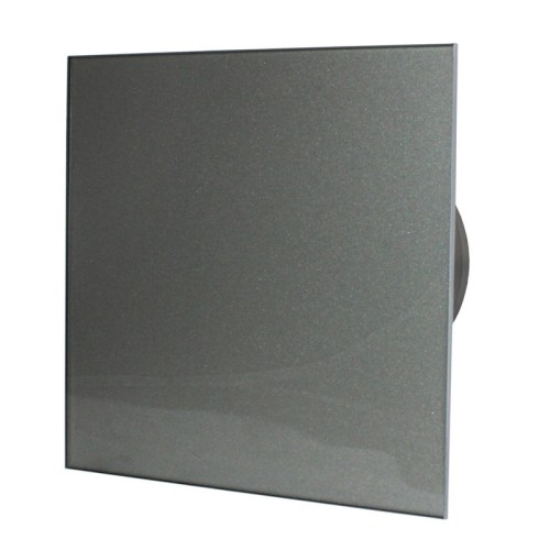 Wentylator łazienkowy MMotors 0801 ultra cienki 90m³/h 16W cichy ciemy szary szklany panel standard