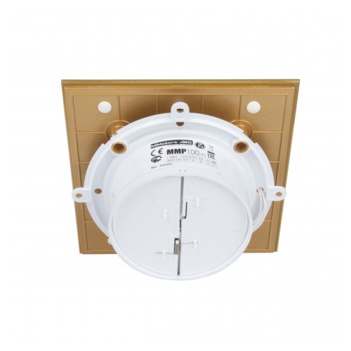 Wentylator łazienkowy MMotors 1075 ultra cienki 90m³/h 16W cichy złoty panel szklany standard