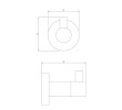 Omnires Haczyk pojedynczy Modern Project MP60110BL czarny