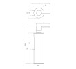 Omnires Modern Project MP60721GL Dozownik mydła w płynie wiszący złoty