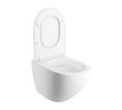 Omnires Ottawa Comfort Silent Power bezkołnierzowa miska wc wisząca z deską 54 x 37 cm biały mat.