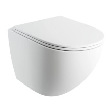 Miska WC OMNIRES OTTAWA COMFORT bezkołnierzowa biały mat z deską slim