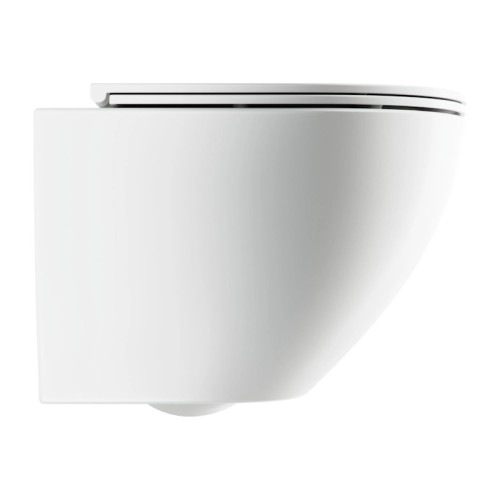 Omnires Ottawa Comfort Silent Power bezkołnierzowa miska wc wisząca z deską 54 x 37 cm biały mat.