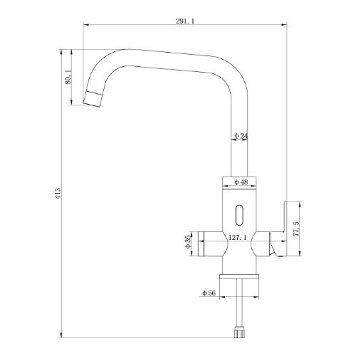 Bateria zlewozmywakowa Flash sensor 788403 Sanitop Wingenroth bezdotykowa