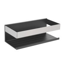 Stella Koszyk - półka łazienkowa 22 x 10 x 7,5, czarny mat + stal polerowana 16.06322-B