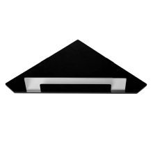 Stella Półka łazienkowa narożna 18 x 18 x 6,5, czarny mat + stal polerowana 16.06418-B
