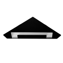Stella Półka łazienkowa narożna 22 x 22 x 6,5, czarny mat + stal polerowana 16.06422-B