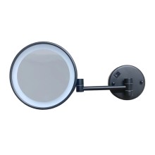 Lusterko kosmetyczne okrągłe LED 22.00730-B x3 czarne Stella