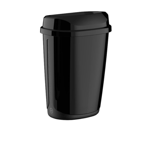 Stella Kosz na śmieci 12 l, z pokrywą otwartą, tworzywo PP, czarny 20.310-B
