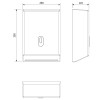 Aqualine EMIKO Zasobnik ręczników papierowych 250x350mm biały 1319-80
