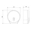 Aqualine EMIKO Zasobnik papieru toaletowego na rolę o średnicy 26 cm ABS biały 1319-90
