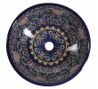 Sapho PRIORI umywalka ceramiczna średnica 41 cm 15 cm fioletowy z ornamentami PI022