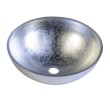 Sapho MURANO ARGENTO umywalka szklana okrągła 40x14cm srebrny AL5318-52