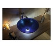 Sapho MURANO BLU umywalka szklana okrągła 40x14cm niebieska AL5318-65