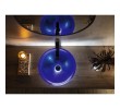 Sapho MURANO BLU umywalka szklana okrągła 40x14cm niebieska AL5318-65