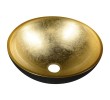 Sapho MURANO BLACK-GOLD umywalka szklana okrągła 40x14cm złoto/czarny AL5318-77