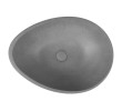 Sapho PUNC umywalka betonowa z korkiem 53x39 cm czarny granit BH7001