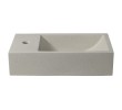 Sapho CREST L umywalka betonowa z korkiem 40x22 cm biały piaskowiec AR410