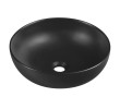 Sapho RONDANE umywalka ceramiczna nablatowa średnica 41x14 cm czarny mat AR435B