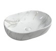 Sapho DALMA umywalka ceramiczna 59x14x42 cm carrara MM417