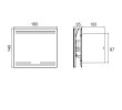 Sapho GLASS wentylator łazienkowy osiowy 8W 100mm biały GS101