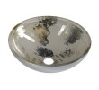 Sapho MURANO ANIMA 2 umywalka szklana okrągła 40x14cm srebro/beżowy AL5318-42