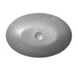 Toneb FORMIGO umywalka betonowa 60x145x40 cm srebrny FG122