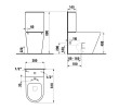 Sapho PACO RIMLESS kompakt WC ze spłuczką odpływ uniwersalny PC1012WR