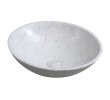 Sapho BLOK umywalka kamienna 42x14 cm biała carrara 2401-42