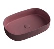 Isvea INFINITY OVAL umywalka ceramiczna nablatowa 55x36 Maroon Red 10NF65055-2R