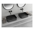 Isvea INFINITY RECTANGLE umywalka ceramiczna nablatowa 50x36 cm czarna 10NF65050-2N