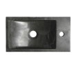Sapho BLOK umywalka kamienna 40x10x22 cm otwór po prawej stronie antracyt 2401-28