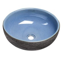 Sapho PRIORI umywalka ceramiczna średnica 41cm 15cm niebieski/szary PI020