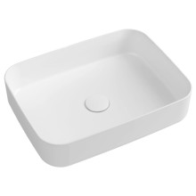 Isvea INFINITY RECTANGLE umywalka ceramiczna nablatowa 50x36 cm biała 10NF65050